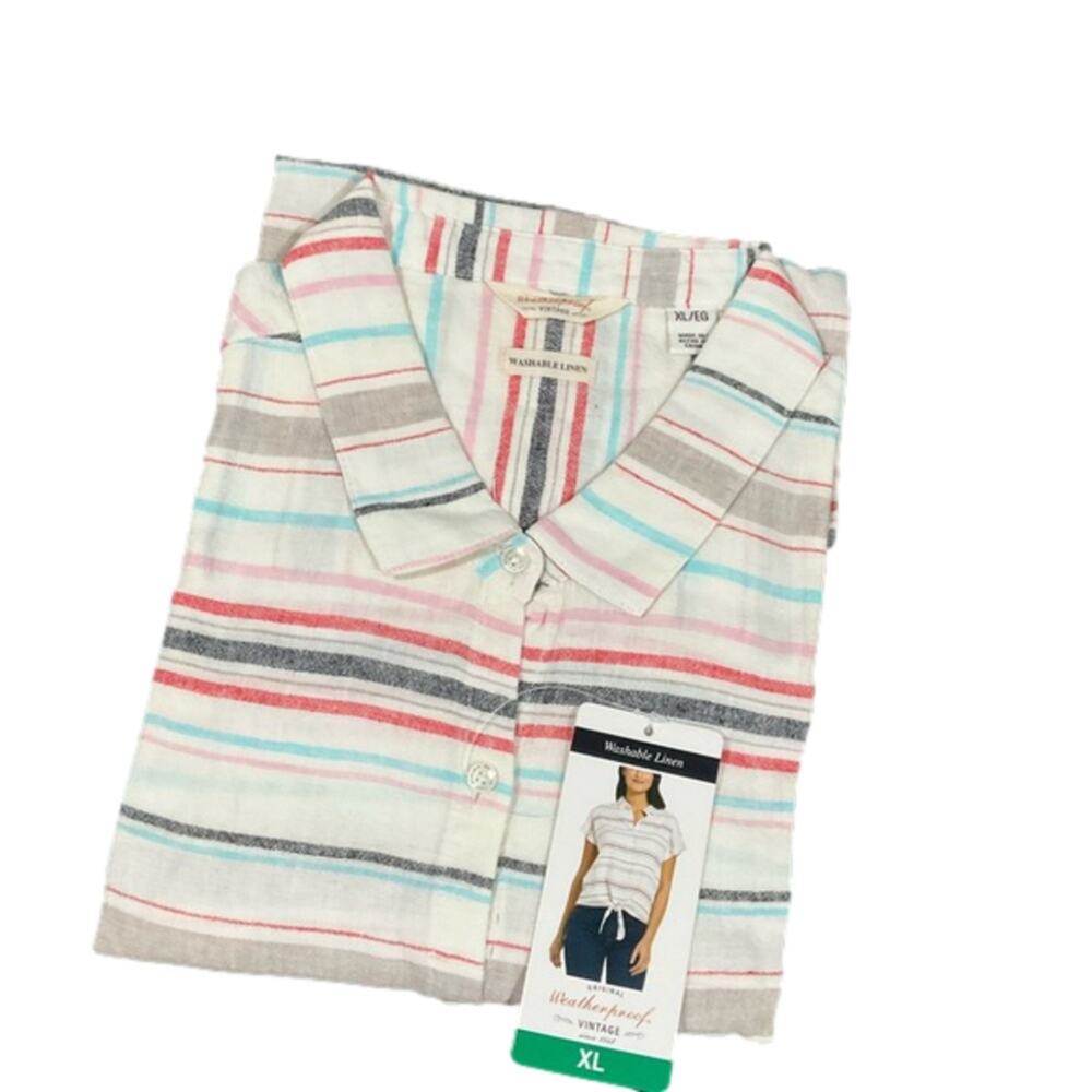 Weatherproof Women's Top Linen Size XL NWT